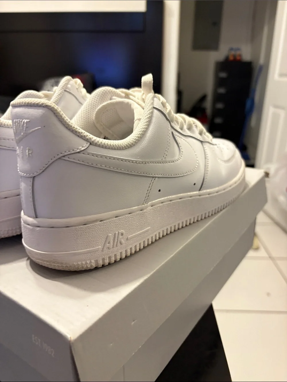 Nike White AF1 sneakers size 8